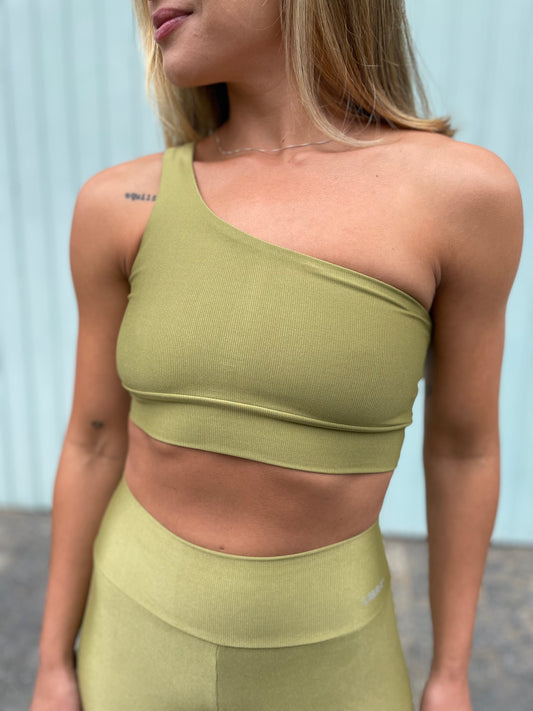 TOP OMBRO SÓ CHARM PLUS PISTACHE