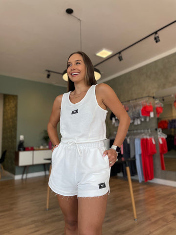 SHORTS MOLETOM OFF WHITE
