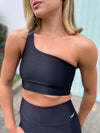 TOP OMBRO SÓ CHARM PRETO