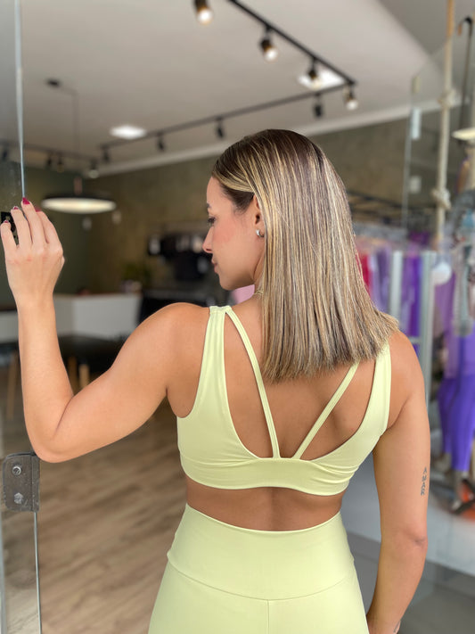 TOP TIRAS MOVE AMARELO MANTEIGA