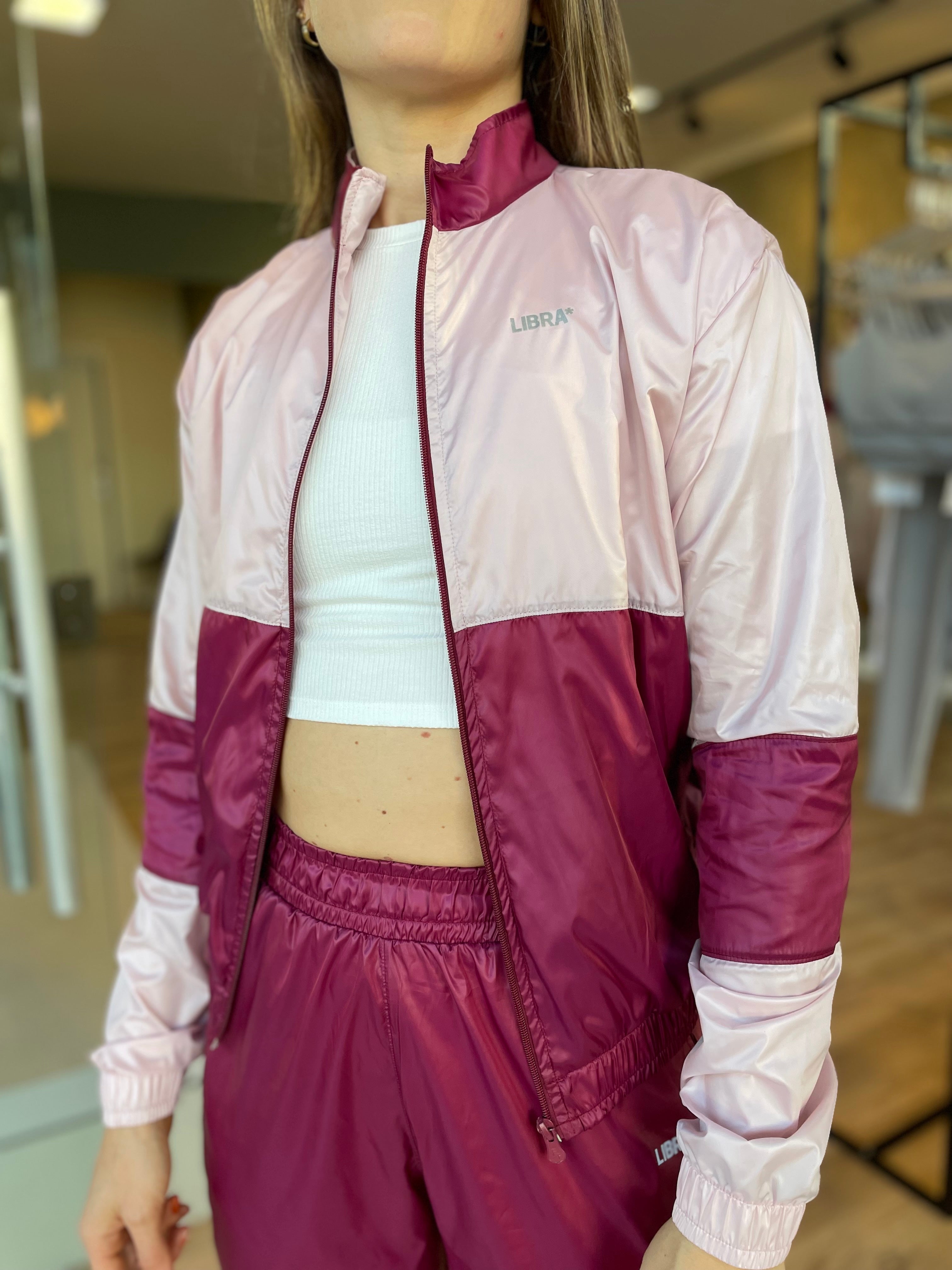 JAQUETA COLOR BLOCK REFLECT NEW ROSA/MARSALA