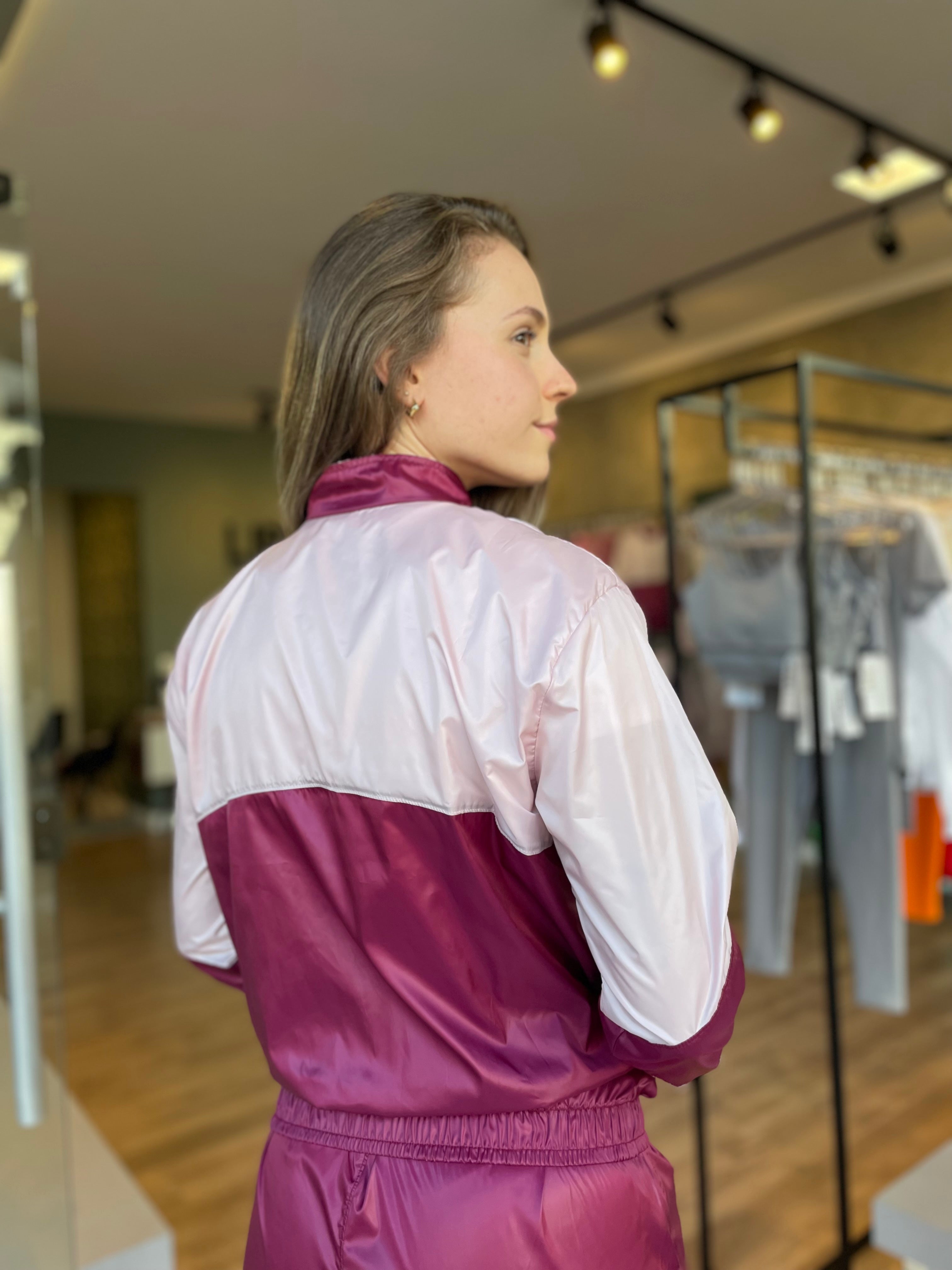 JAQUETA COLOR BLOCK REFLECT NEW ROSA/MARSALA