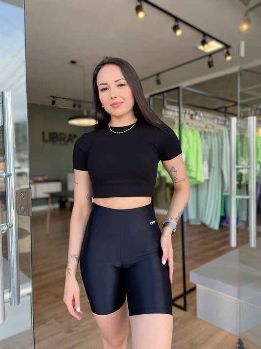 CROPPED RIBANA PRETO