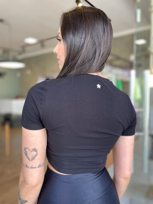 CROPPED RIBANA PRETO