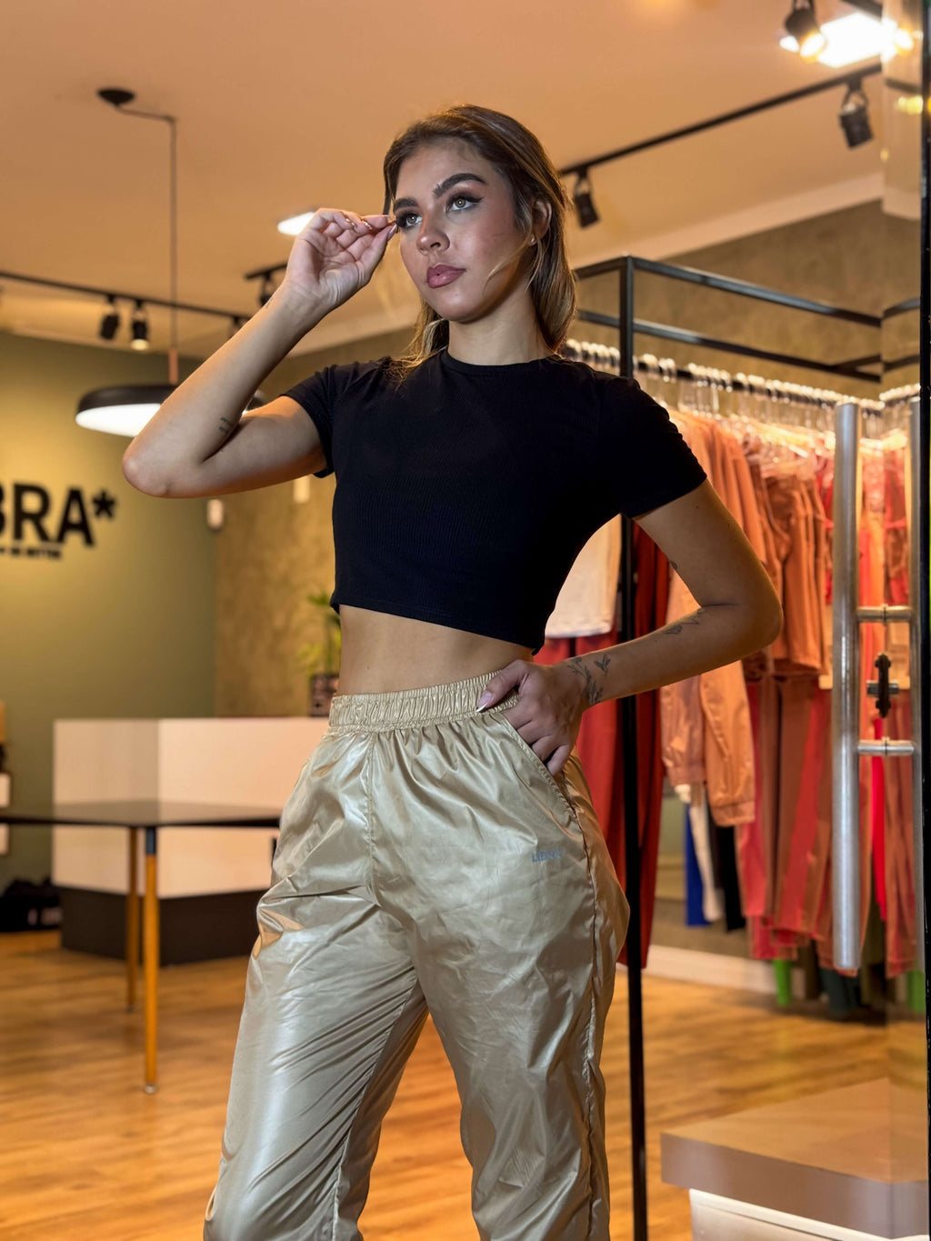 CALÇA JOGGER REFLECT NEW DOURADA