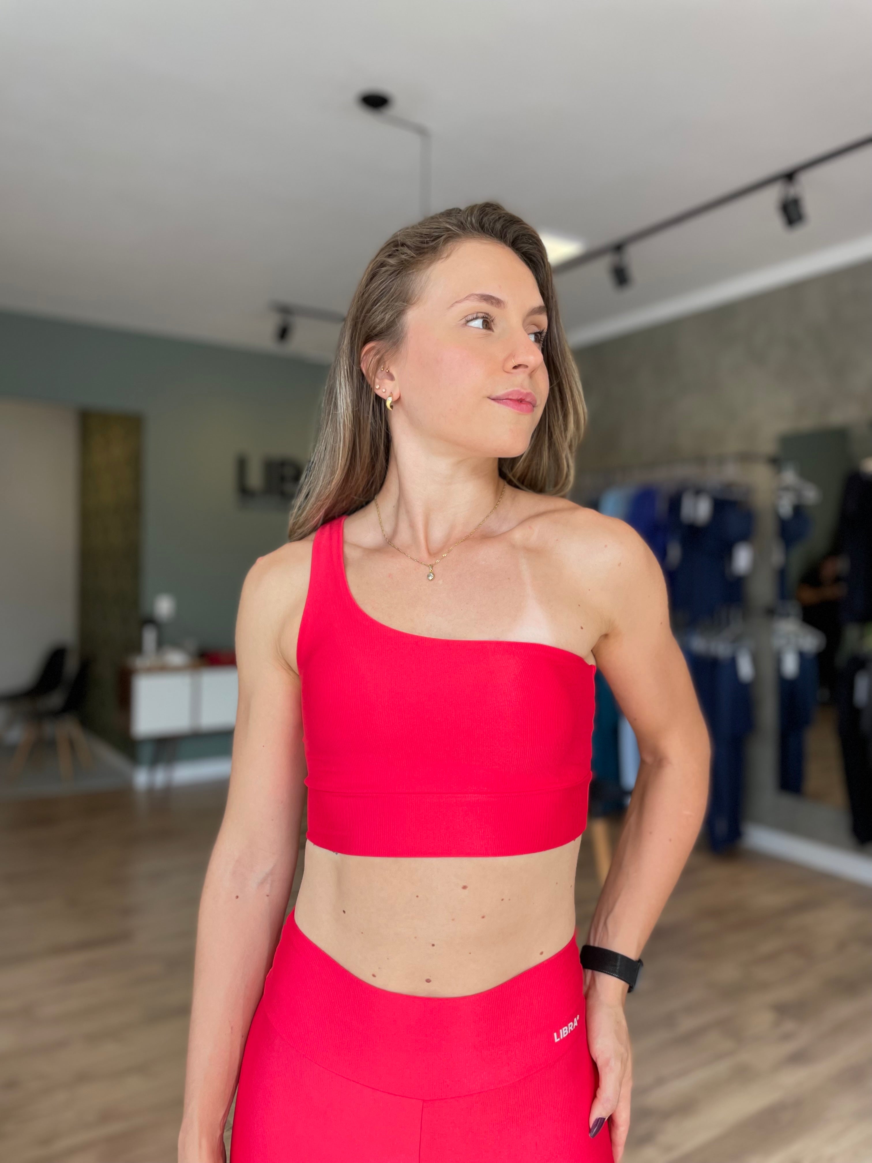 TOP OMBRO SÓ CHARM VERMELHO