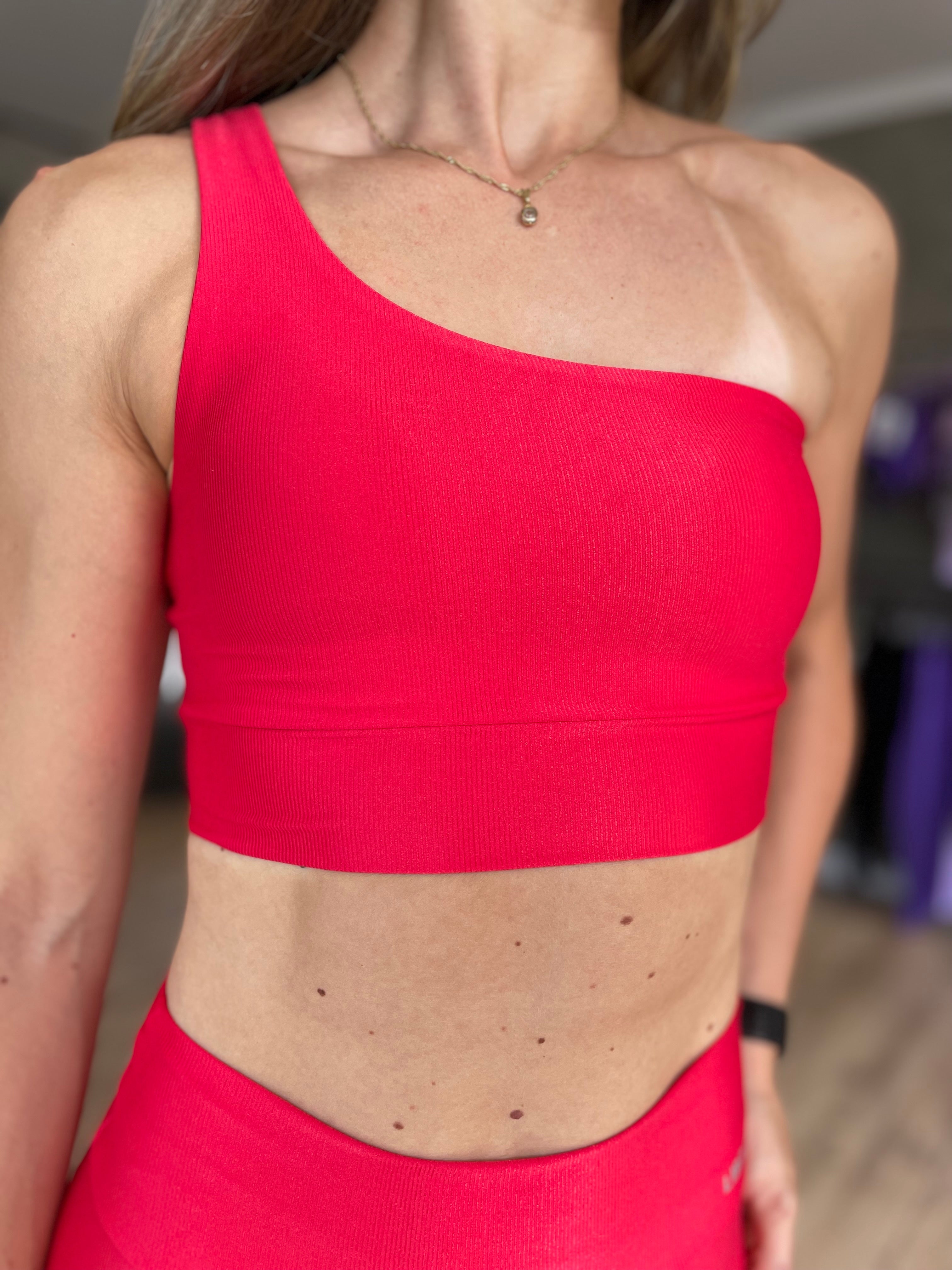 TOP OMBRO SÓ CHARM VERMELHO