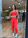 LEGGING COM BOLSOS HYPER VERMELHA